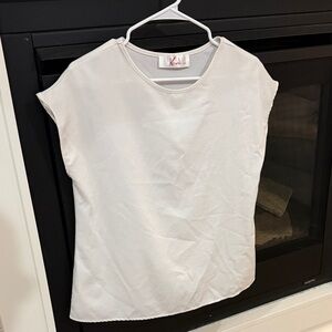 Krush White Short Sleeve Boxy Top